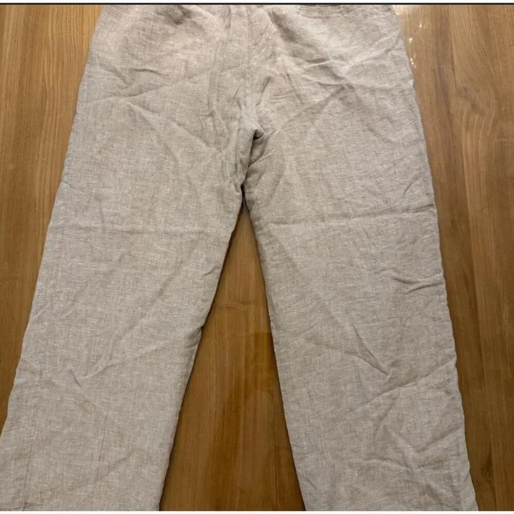 Quince 100% European Linen Pleated Trouser Flax 10 Classic Minimalist Hamptons